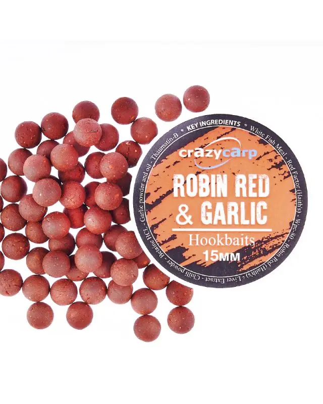 Бойлы Crazy Carp Hookbaits 15mm robin red&garlic(175g)