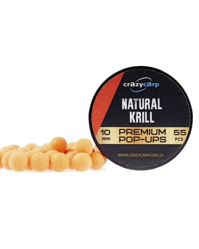 Бойлы Crazy Carp Pop-ups Premium 10mm natural krill(55)