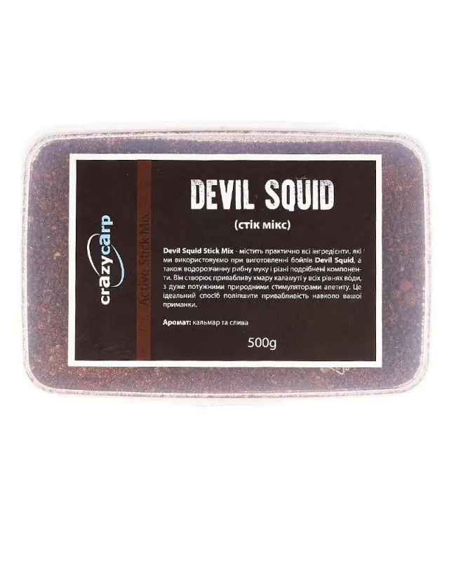 Прикормка Crazy Carp Stick Mix devil squid 500g