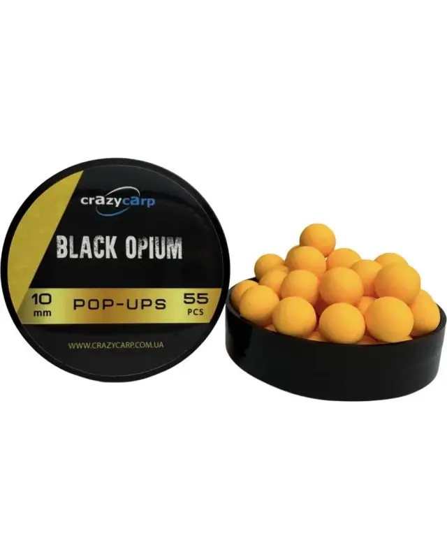 Бойлы Crazy Carp Pop-ups Fluoro 10mm black opium(55шт)