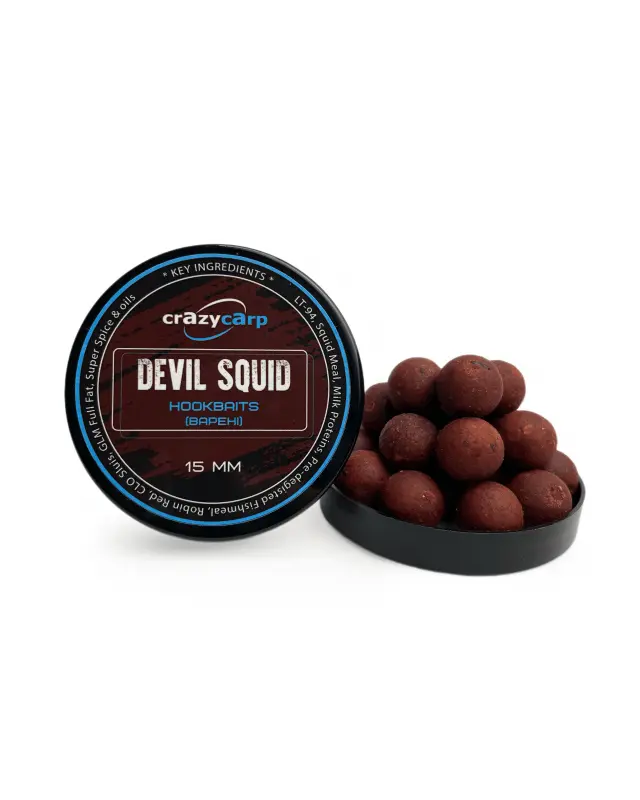 Бойлы Crazy Carp Hookbaits 15mm devil squid 125g
