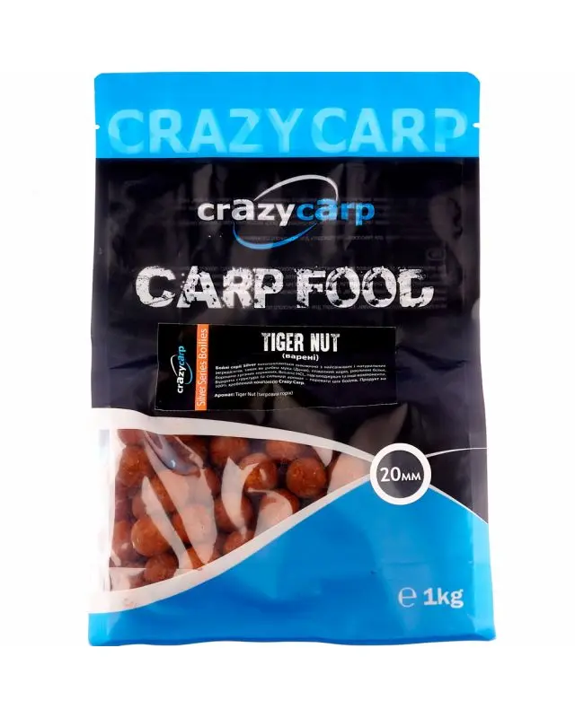 Бойлы Crazy Carp Silver Hookbaits 20mm tiger nut 1kg