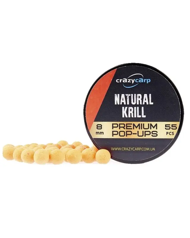 Бойлы Crazy Carp Pop-ups Premium 8mm natural krill(65)