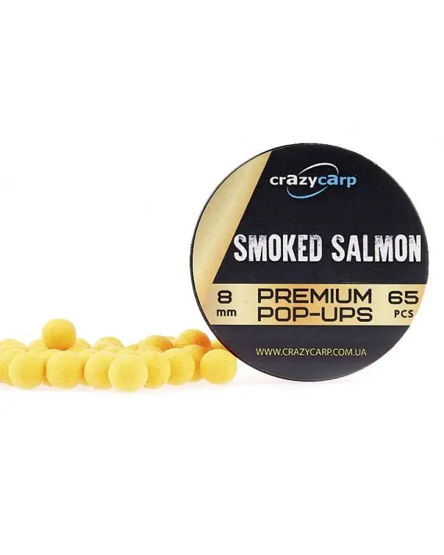Бойлы Crazy Carp Pop-ups Premium 8mm smoked salmon(65)