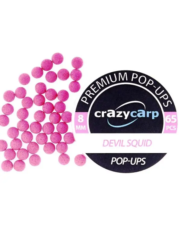 Бойлы Crazy Carp Pop-Ups Premium 8mm devil squid(65)