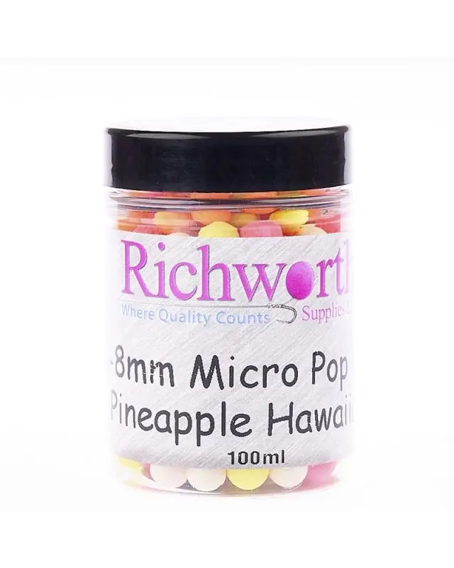Бойлы Richworth Origin Micro Pop-Ups 6-8mm pineap.hawaiian 100ml