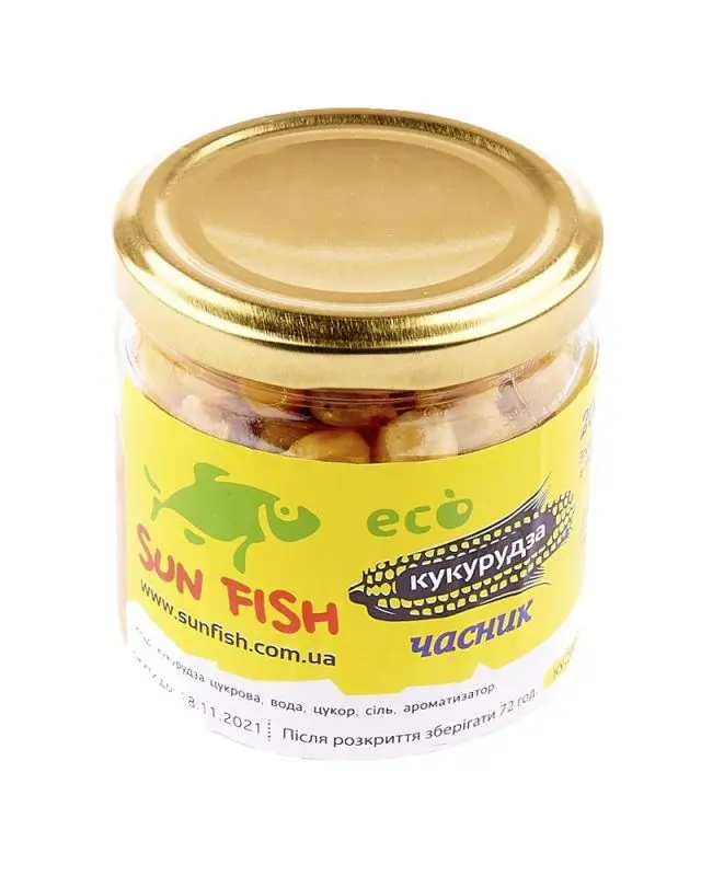 Кукуруза Sun Fish в сиропе(200g)чеснок