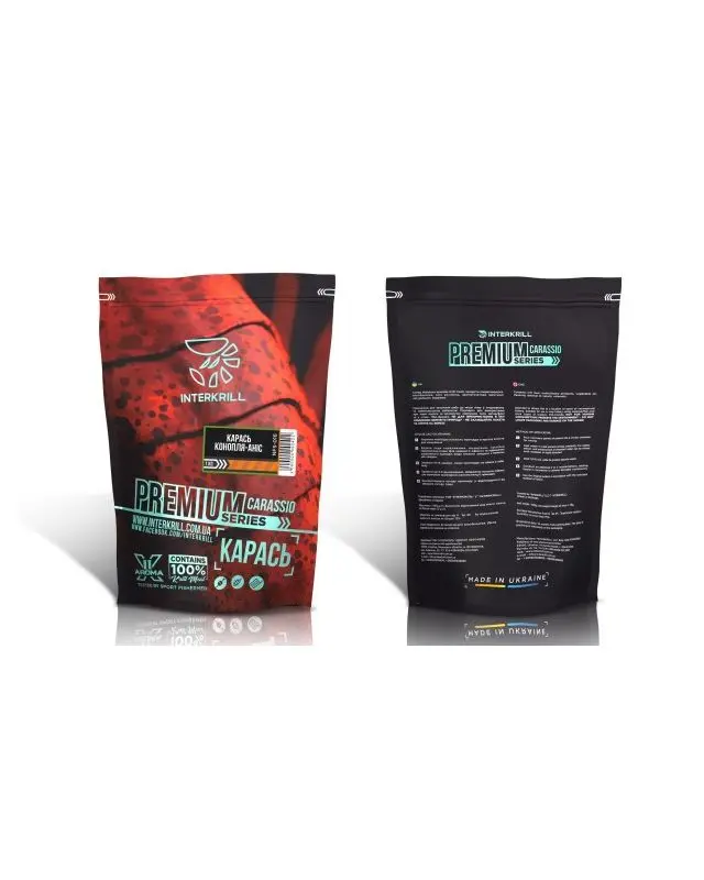 Прикормка InterKrill Premium карась-конопля-анис 1kg