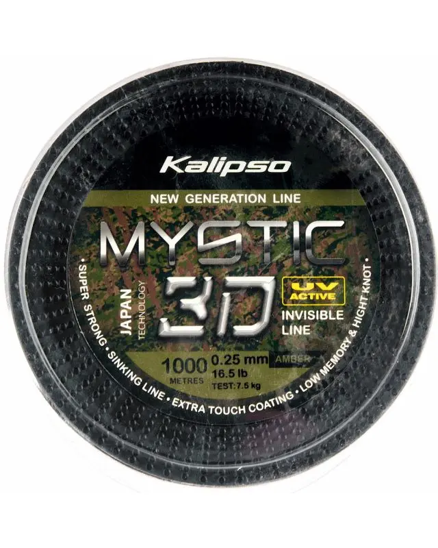 Леска Kalipso Mystic 3D Amber 1000m 0.25mm 