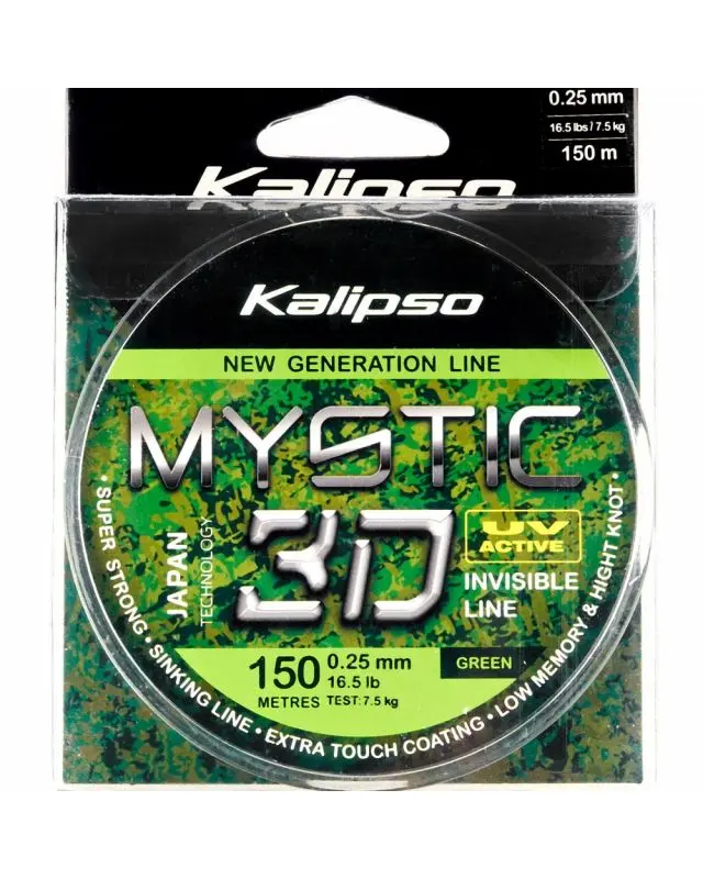 Леска Kalipso Mystic 3D Green 150m 0.25mm