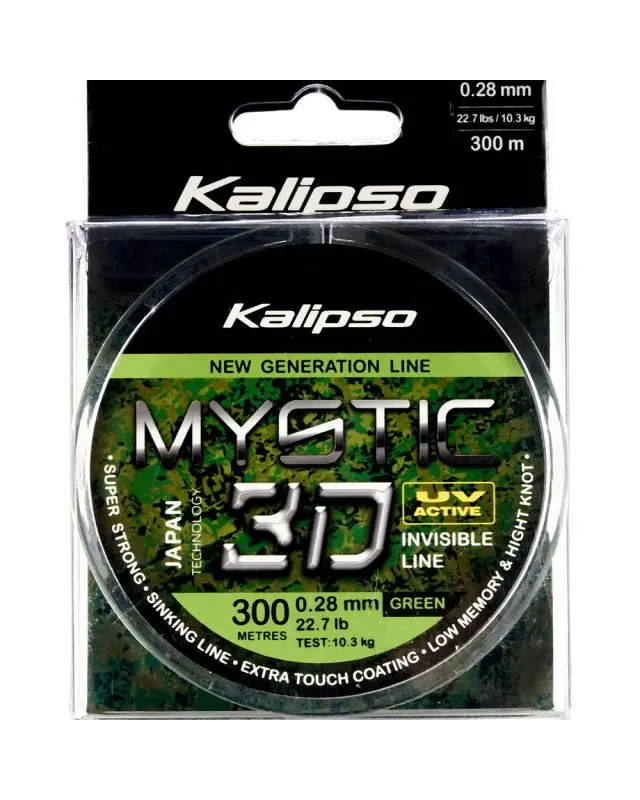 Леска Kalipso Mystic 3D Green 300m 0.28mm 
