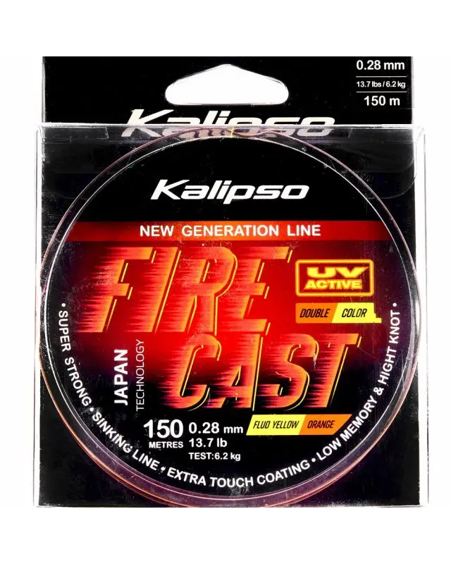 Леска Kalipso Fire Cast FYO 150m 0.28mm double color 