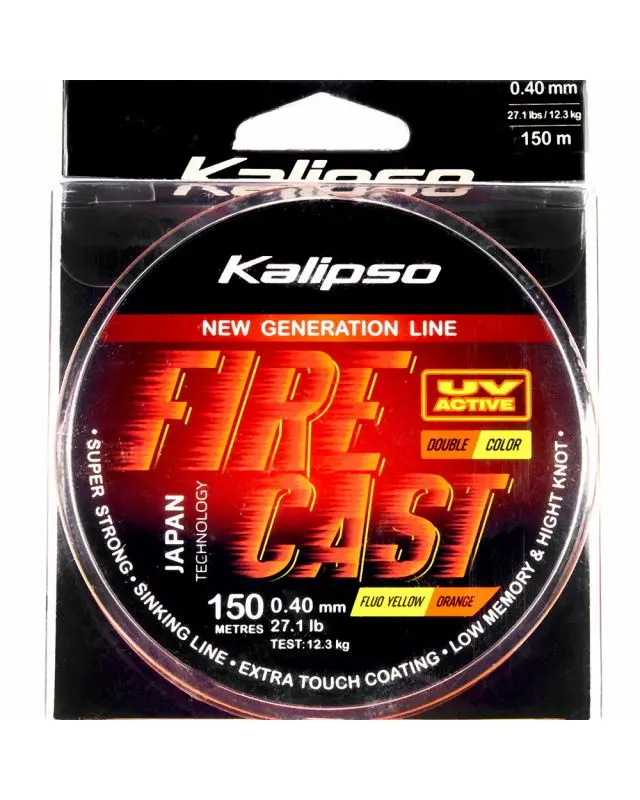 Леска Kalipso Fire Cast FYO 150m 0.40mm double color 