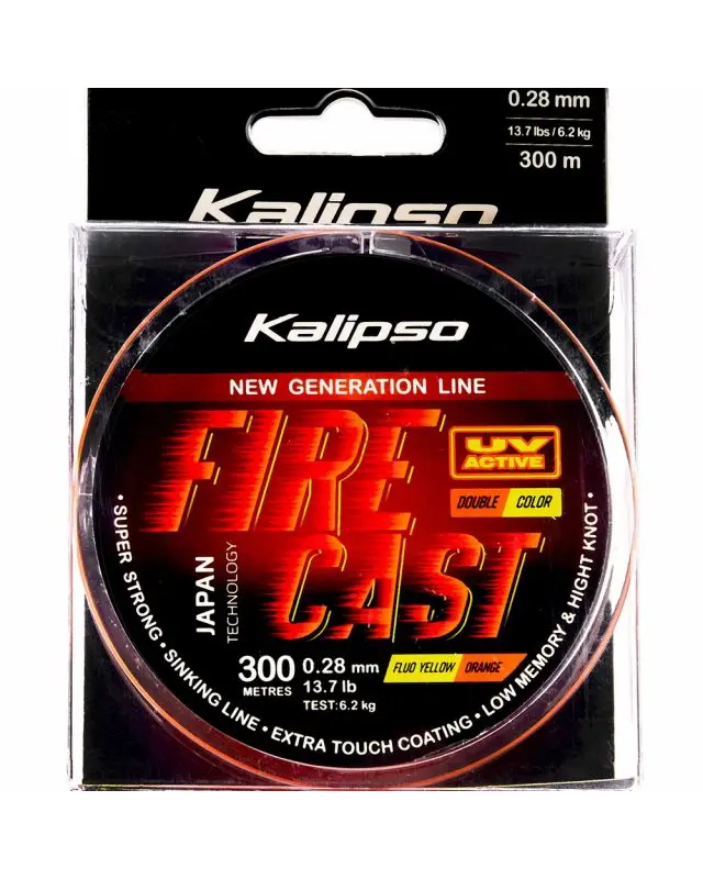 Леска Kalipso Fire Cast FYO 300m 0.28mm double color 