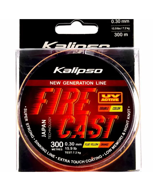 Леска Kalipso Fire Cast FYO 300m 0.30mm double color 