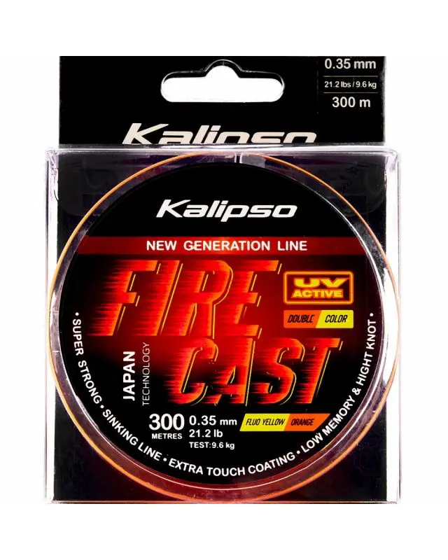 Леска Kalipso Fire Cast FYO 300m 0.35mm double color 