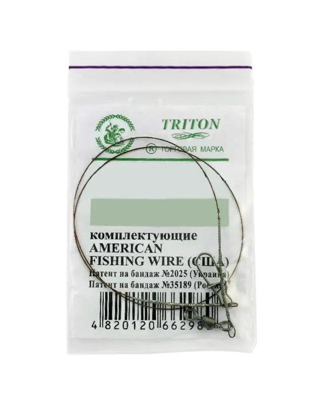 Поводок Тритон 19*1 17сm 3kg 0.15mm