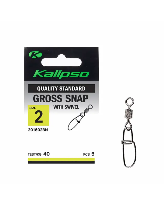 Застежка Kalipso Gross snap with swivel 201602BN №2(5)