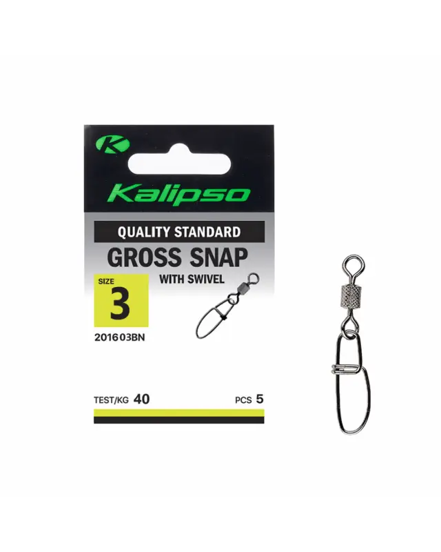Застежка Kalipso Gross snap with swivel 201603BN №3(5)