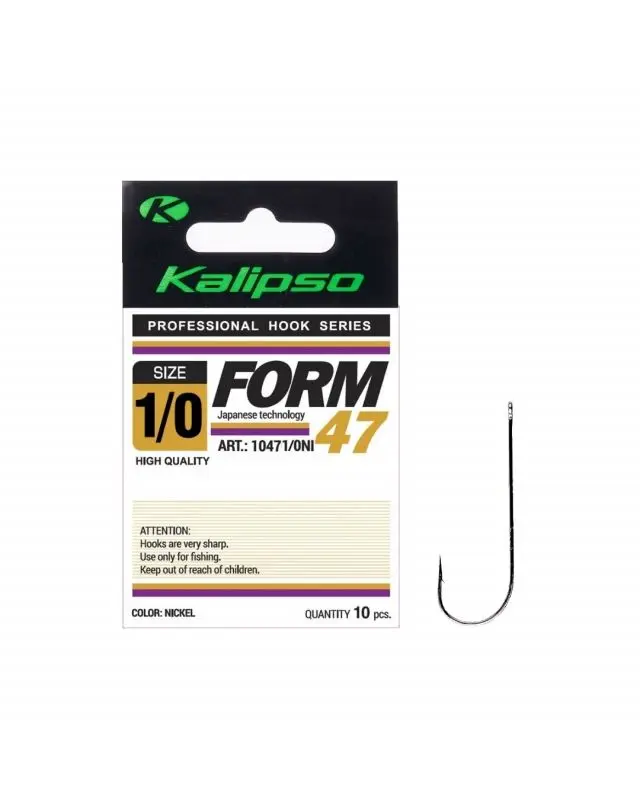 Крючок Kalipso Form-47 10471/0NI №1/0(10)