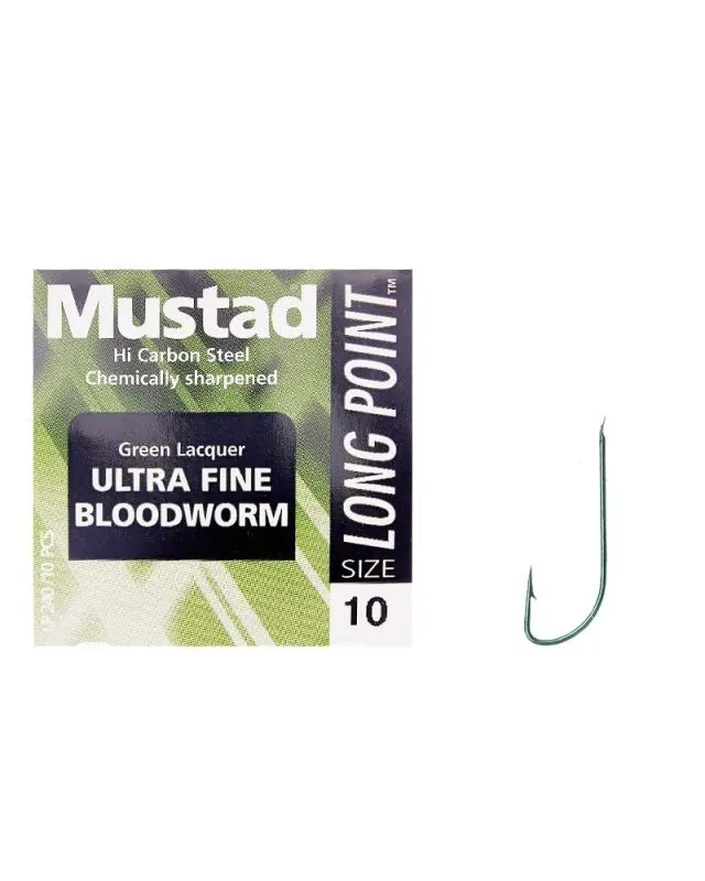 Крючок Mustad Bloodworm 60015GR/LP240 №10(10)