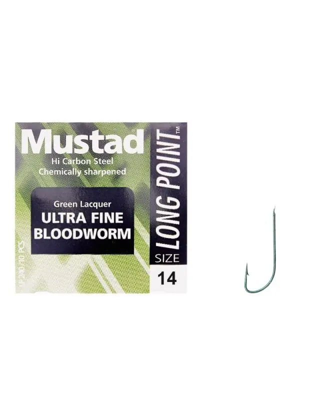 Крючок Mustad Bloodworm 60015GR/LP240 №14(10)