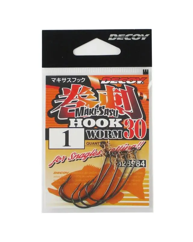 Крючок Decoy Makisasu Worm 30 №1/0(4)
