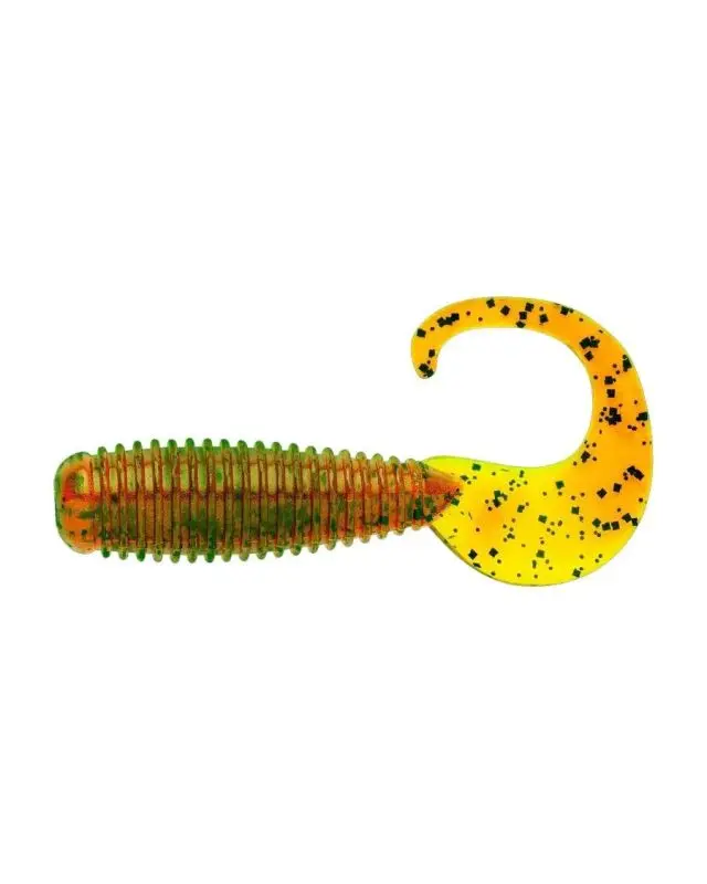 Силикон Lunker City Monkey Grub 3"(10)214 motor oil pepper