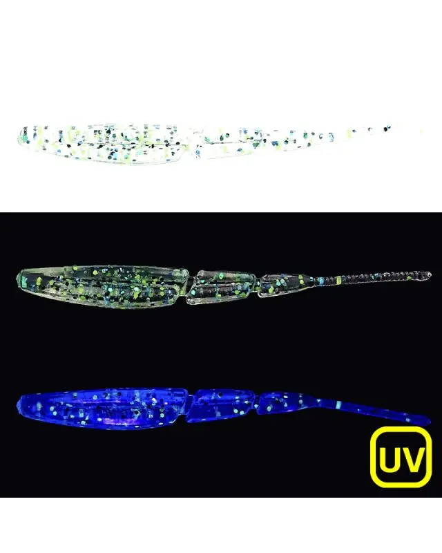 Силикон FishUp Aji Triple Stick 1.9"(10)413 UV clear/blue