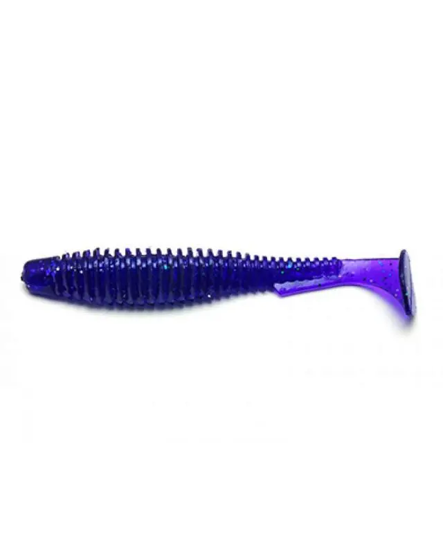 Силикон FishUp U-Shad 3" (9шт) 060 dark violet/peac&silver