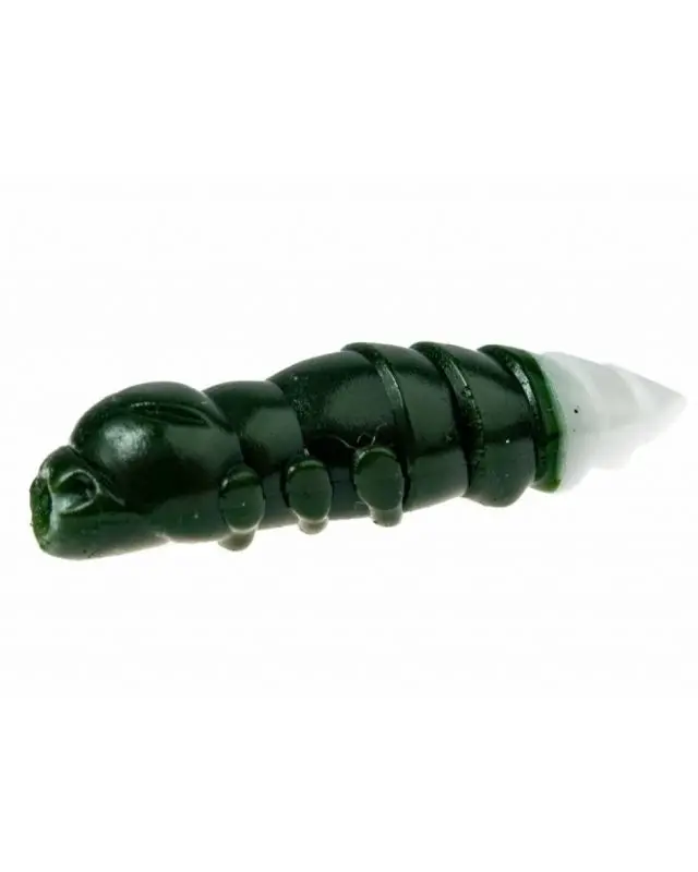 Силикон FishUp Pupa 1.2"(10)140 dark olive/white(cheese)