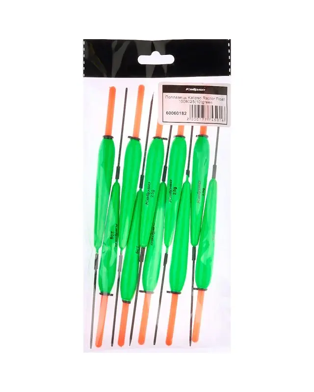 Поплавок Kalipso Raptor Float 1008025 (10шт) green 2.5г