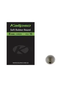 Бусинка Kalipso Soft rubber round 6mm(16)green