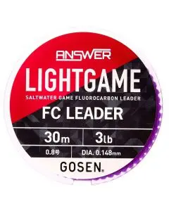 Флюорокарбон Gosen Answer Light Game FC Leader 30m
