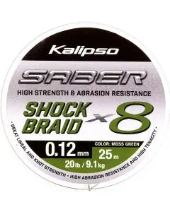Шок лидер Kalipso Saber Shock Braid X8 MG 25m