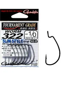 Крючок Gamakatsu Worm 322 Slim Style