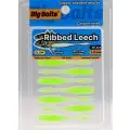 Силикон Big Baits Aji Ribbed Leech 1.8"(10шт)014 lime/glow
