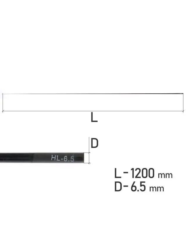 Вершинка Kalipso карбон 1.2m D6.5mm solid