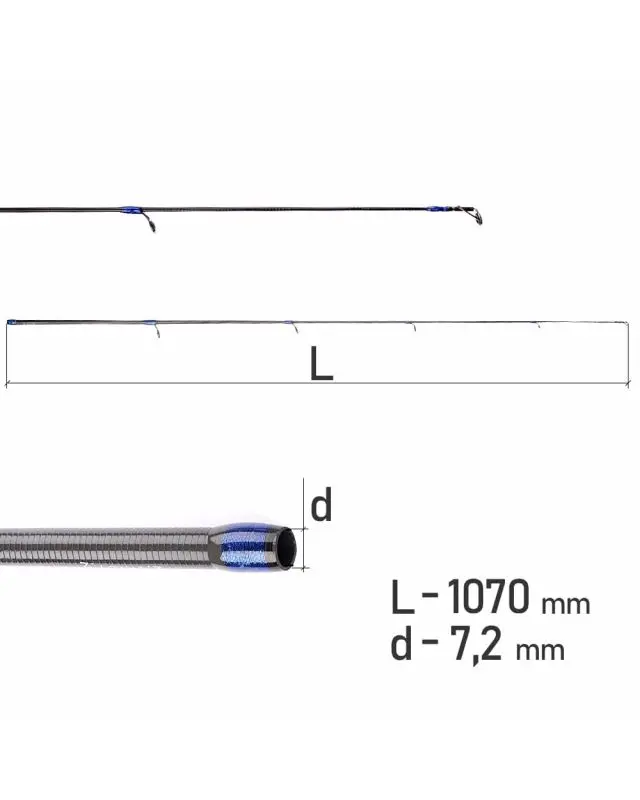 Коліно Kalipso спінінгове карбон 2.10m D7.2mm 1-е