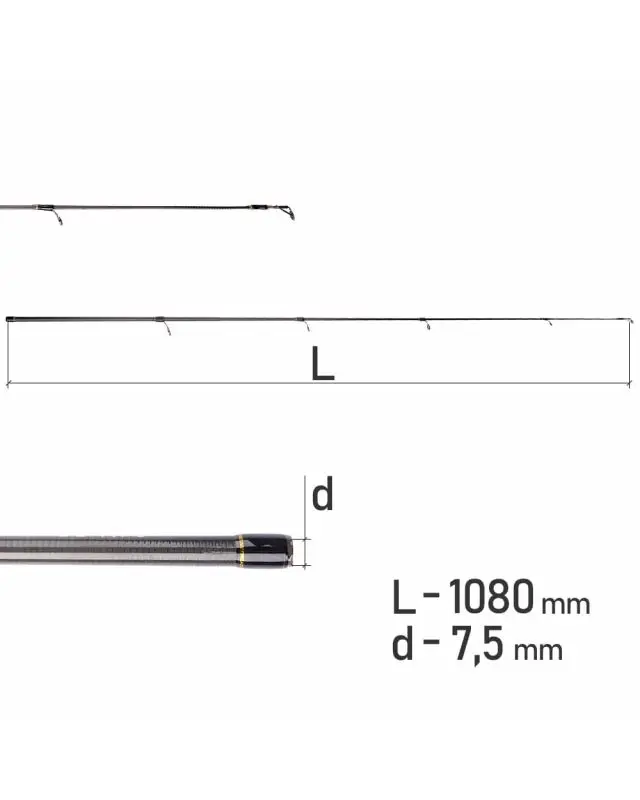 Коліно Kalipso спінінгове карбон 2.10m D7.5mm 1-е