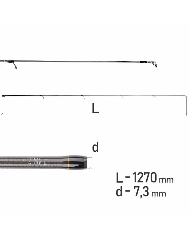 Коліно Kalipso спінінгове карбон 2.40m D7.5mm 1-е