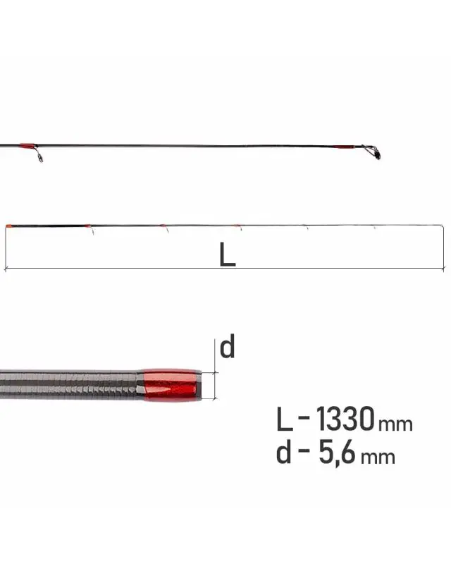 Коліно Kalipso спінінгове карбон 2.70m D6.0mm 1-е