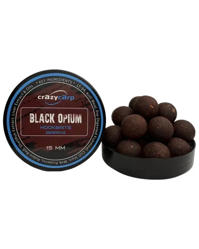 Бойли Crazy Carp Hookbaits 15mm black opium 125g