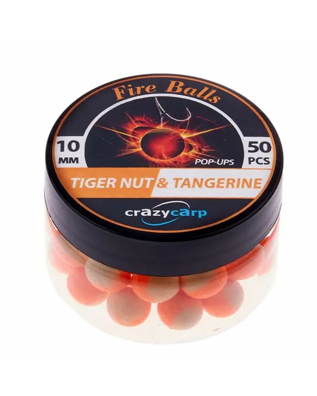 Бойлы Crazy Carp Pop-ups Fire 10mm tiger nut&tangerine(50)