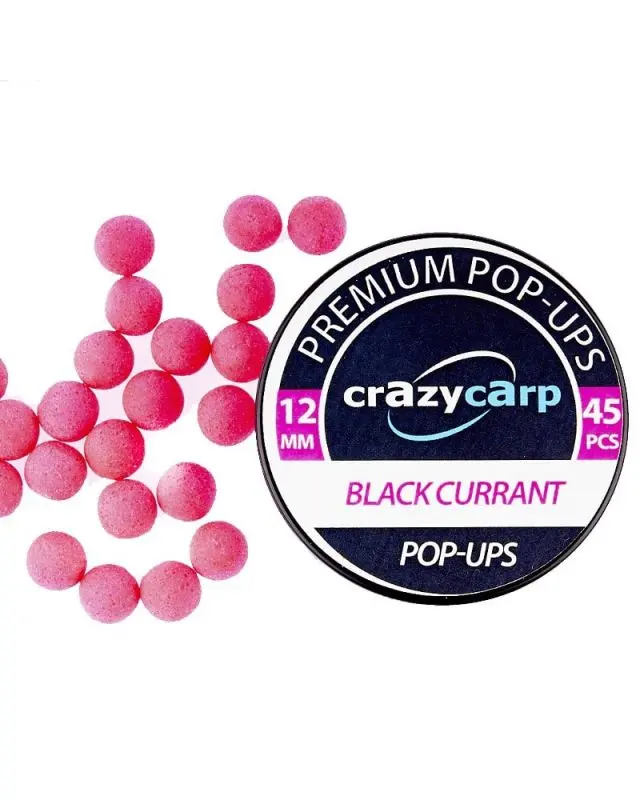 Бойли Crazy Carp Pop-Ups Premium 12mm black curranta(45)