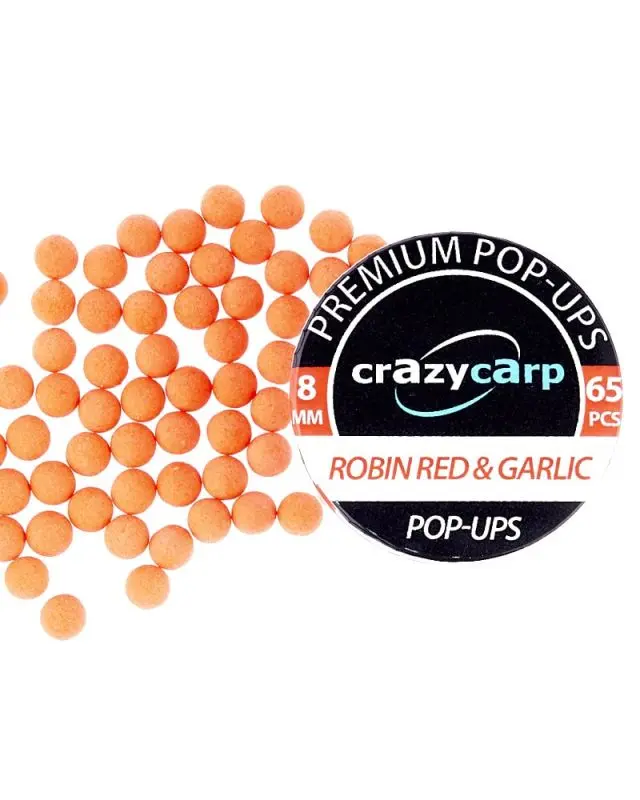 Бойли Crazy Carp Pop-Ups Premium 8mm robin red&garlic(65)
