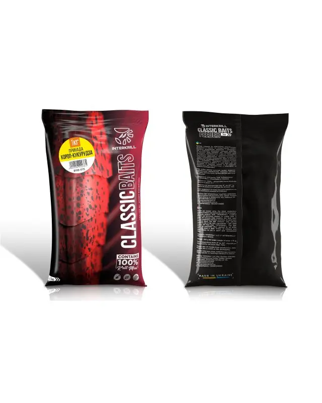 Прикормка InterKrill Classic короп-кукурудза 1kg