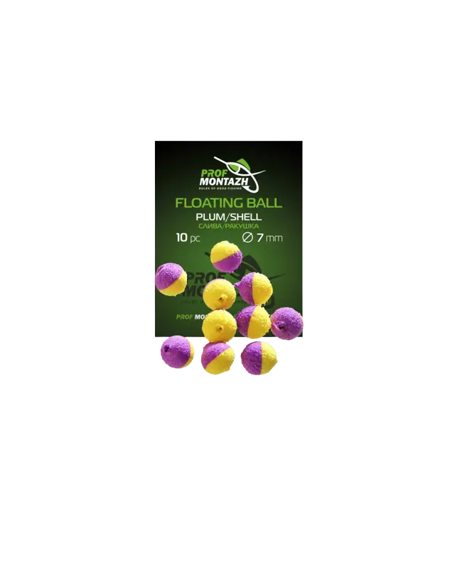 Насадка Prof Montazh Floating Ball 7mm plum/shell (10шт)