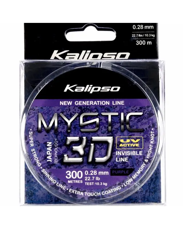 Волосінь Kalipso Mystic 3D Purple 300m 0.28mm 