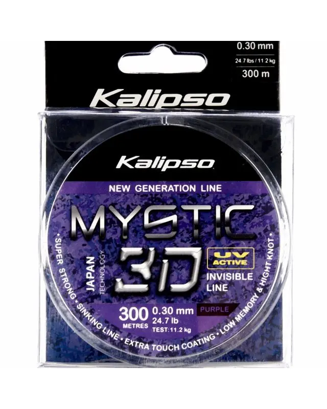 Волосінь Kalipso Mystic 3D Purple 300m 0.30mm 